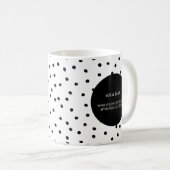 シンプルブラックビミニマルジネスロカスタムゴ コーヒーマグカップ (正面右)