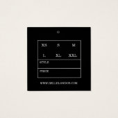 シンプルブラックビモダンジネスつるラベル (裏面)