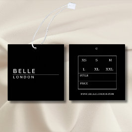 シンプルブラックビモダンジネスつるラベル