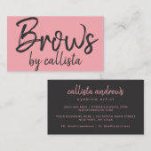 シンプルブラックピアートンクタイポグラフィブローアーティスト 名刺 (正面/裏面)