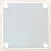 シンプルブラックブルーティール(緑がかった色)抽象芸術スクライブラテクスチャ ガラスコースター (裏面)