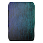 シンプルブラックブルーティール(緑がかった色)抽象芸術スクライブラテクスチャ バスマット (正面縦)