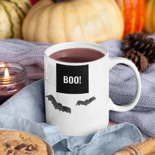 シンプルブラックブーハッピーハローウィン ツートーンマグカップ