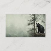 シンプルブラックベア素朴ウッドランドフォレスト 名刺 (裏面)