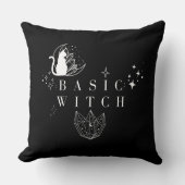 シンプルブラックベーシックウィッチ クッション (正面)