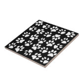 シンプルブラックペットドッグポーパターン タイル (側面)