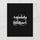 シンプルブラックミニマモダンリスト詳細 エンクロージャーカード (裏面)