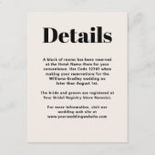 シンプルブラックミニマモダンリスト詳細 エンクロージャーカード (正面)