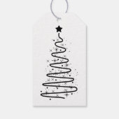 シンプルブラックメリークリスマスギフトラベル ギフトタグ (裏面)