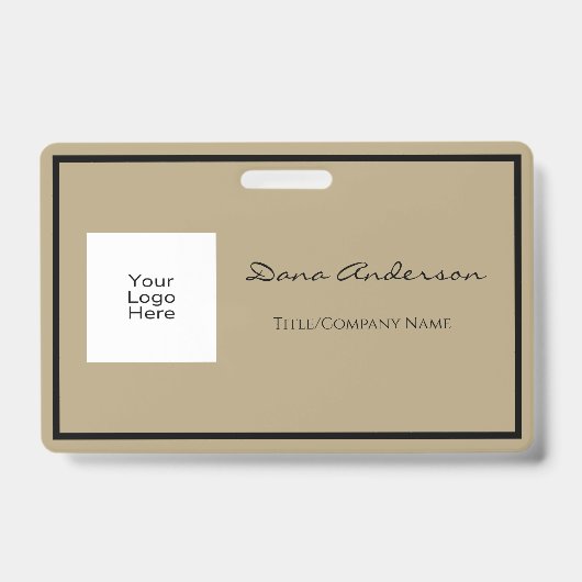 シンプルブラックモダンとタンバッジ バッジ (正面)