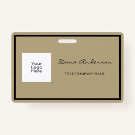 シンプルブラックモダンとタンバッジ バッジ