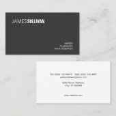 シンプルブラックモダンクリエイティブプロフェッショナル 名刺 (正面/裏面)