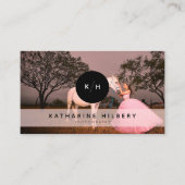 シンプルブラックモノグラム写真家名刺 名刺 (正面)