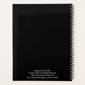 シンプルブラックモノグラモダンム プランナー手帳 (裏面)
