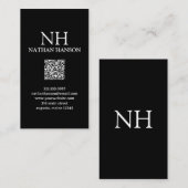 シンプルブラックモノグラモダンム 名刺 (正面/裏面)