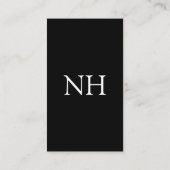 シンプルブラックモノグラモダンム 名刺 (裏面)