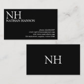 シンプルブラックモノグラモダンム 名刺 (正面/裏面)