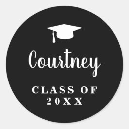 シンプルブラックモルタルボモダンード ラウンドシール