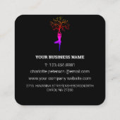 シンプルブラックヨガインストラクター名刺 スクエア名刺 (裏面)