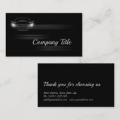 シンプルブラックラグジュアリーカーカンパニー名刺 名刺 (正面/裏面)