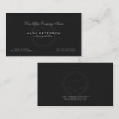 シンプルブラックリネンのテクスチャ弁護士 名刺 (正面/裏面)