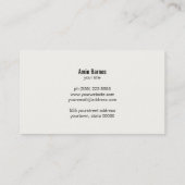 シンプルブラックレザールックプロフェッショナル 名刺 (裏面)