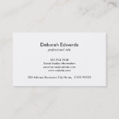 シンプルブラックレザー 名刺 (裏面)