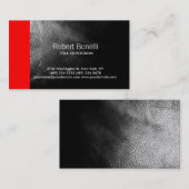 シンプルブラックレッドグレープレーンモダン名刺 名刺 (正面/裏面)