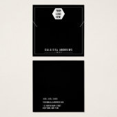 シンプルブラックロゴのネックレス表示カードを追加 (正面&裏面)