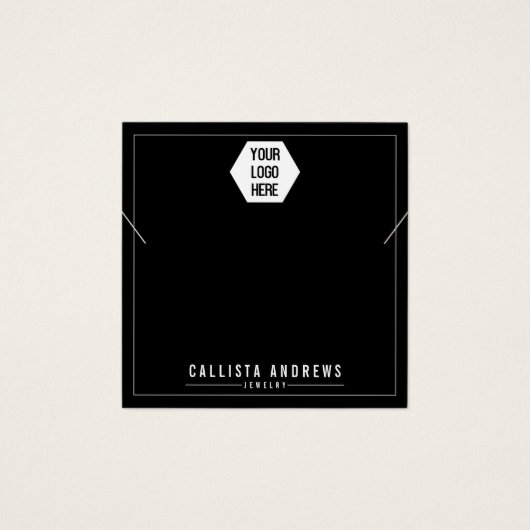 シンプルブラックロゴのネックレス表示カードを追加 (正面)
