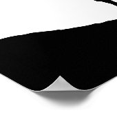 シンプルブラックロック登山シルエット ポスター (角)