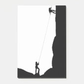 シンプルブラックロック登山シルエット ポストイット (正面)