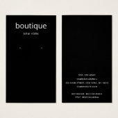 シンプルブラックロモダンングイヤリング表示カード (正面&裏面)