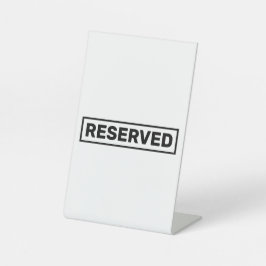 シンプルブラック予約文字フォーマル  台座サイン