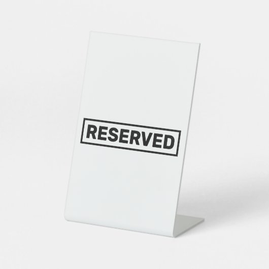 シンプルブラック予約文字フォーマル  台座サイン (正面)