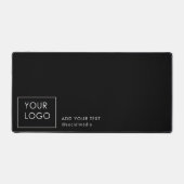 シンプルブラック会社のビジネス企業のロゴ デスクマット (正面)