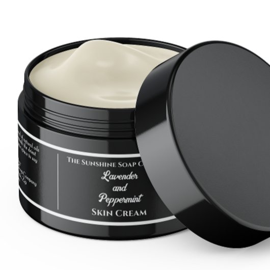 シンプルブラック化粧品JARラベル1.25インチx 6.5インチ シール