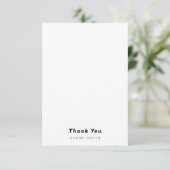 シンプルブラック卒業パーソナライズされたありがとう サンキューカード (スタンド正面)