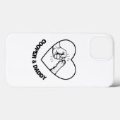 シンプルブラック外郭犬とパパ拳バンプ Case-Mate iPhoneケース (裏面 (横))