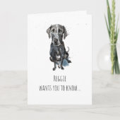 シンプルブラック大ダネカスタマイズマザーの日 カード (正面)