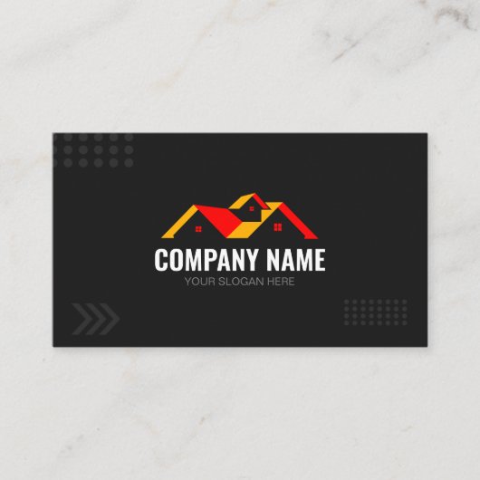 シンプルブラック建築 名刺 (正面)