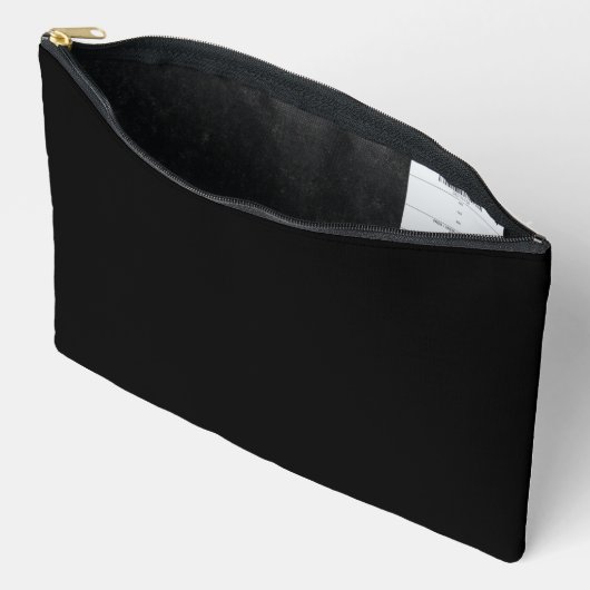 シンプルブラック当局®大規模、 アクセサリーポーチ (見開き)