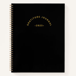 シンプルブラック感謝ジャーナル ノートブック