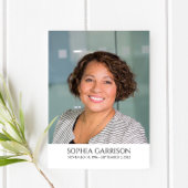 シンプルブラック文字葬儀祈りの言葉カード付き写真付き エンクロージャーカード