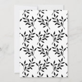 シンプルブラック書道ブライダルシャワー 招待状 (裏面)