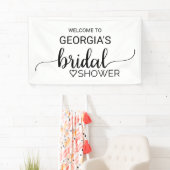 シンプルブラック書道ブライダルシャワー 横断幕 (インサイチュ)