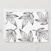 シンプルブラック植物平和ワンフォトクリスマス 招待状 (裏面)