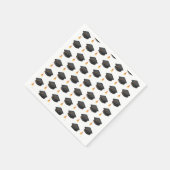 シンプルブラック目盛りキャップパターン スタンダードカクテルナプキン (角)