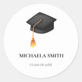 シンプルブラック目盛キャップ封筒用シール ラウンドシール