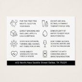 シンプルブラック真皮フィラー後除アドバイスカード (裏面)